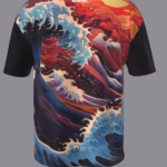 Camiseta Swim Olas Naranja